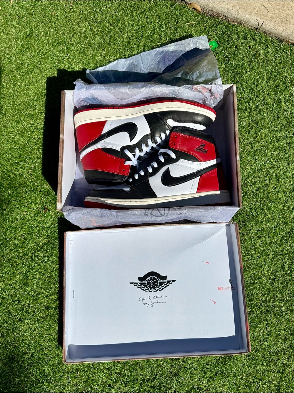 Jordan 1 Retro High OG Black Toe Reimagined Size 12